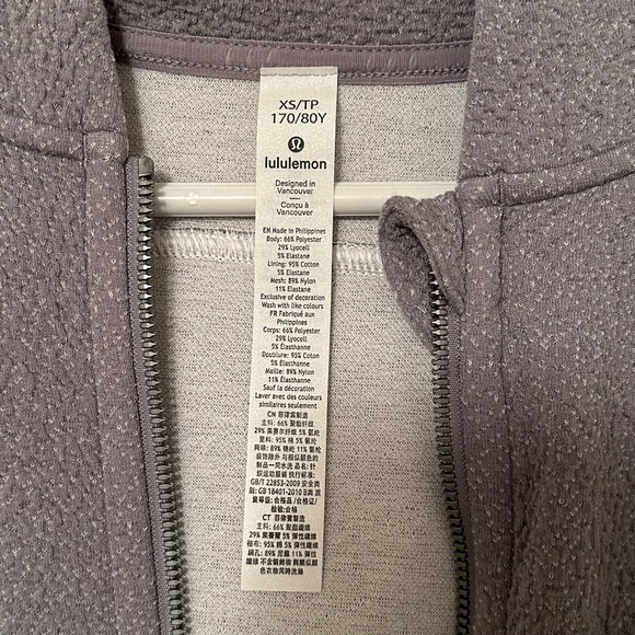 Lululemon Pave New Ways Full-Zip in Glacier Grey / White - Picture 8 of 9